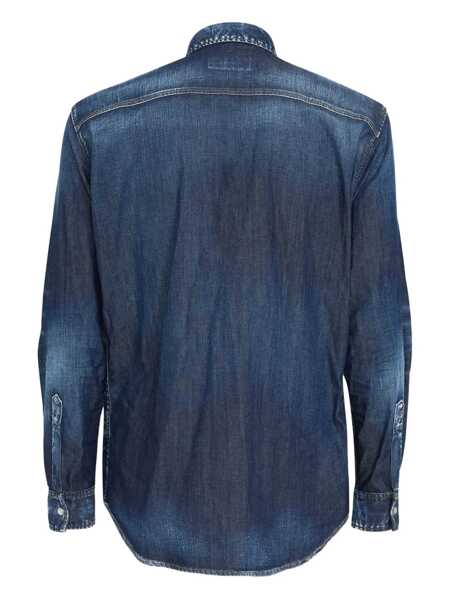Camasi DSQUARED2 DSQUARED2 Relax Dan Shirt BLUE Barbati (BM 18754023) 2