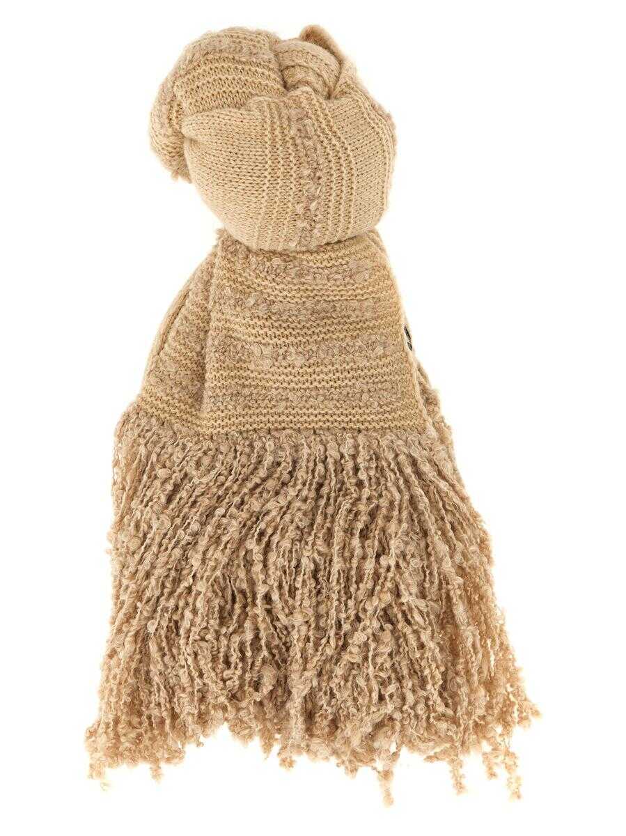 Esarfe Fabiana Filippi Fabiana Filippi Boucl Fringed Scarf Beige Femei (BM 18754047) 1