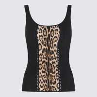 Topuri Roberto Cavalli Black Viscose Top Femei