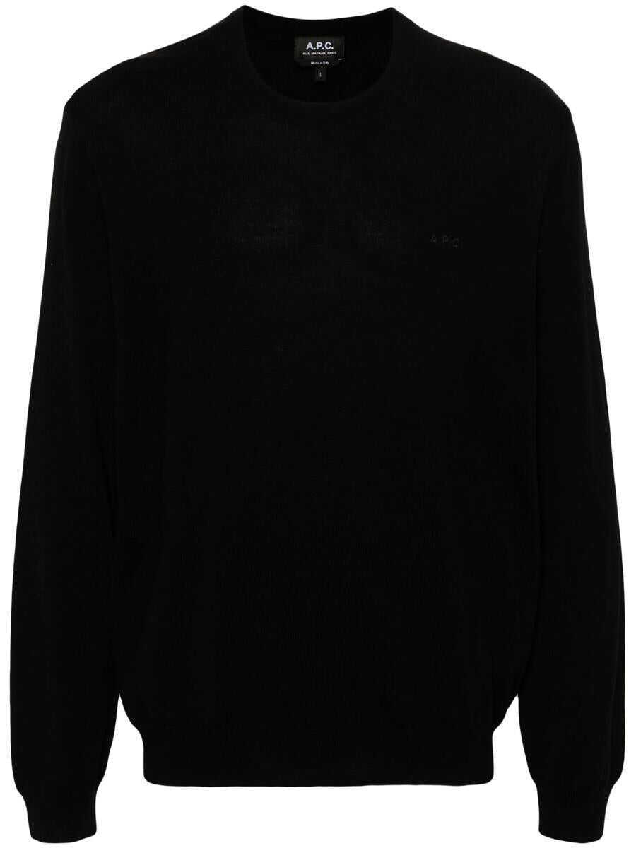 Pulovere A.P.C. A.P.C. Pull Matt Logo Clothing Black Barbati (BM 18754818) 1