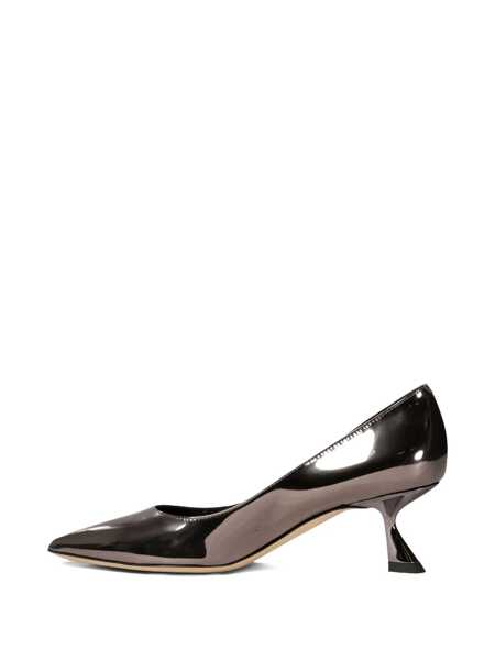 Pantofi cu toc NINALILOU Pumps in mirror effect leather Grey Femei (BM 18755109) 2