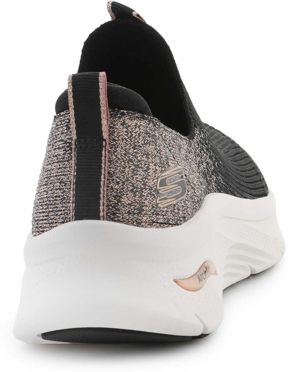 Sneakers SKECHERS Arch Fit DLux - Glimmer Dust Black/ Rose Gold Black Femei (BM 18755155) 5