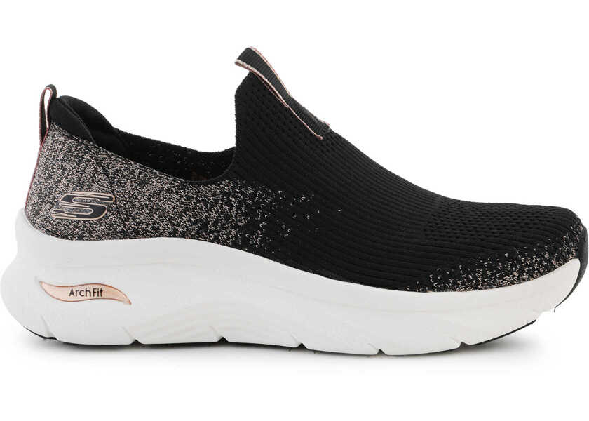 Sneakers SKECHERS Arch Fit DLux - Glimmer Dust Black/ Rose Gold Black Femei (BM 18755155) 6