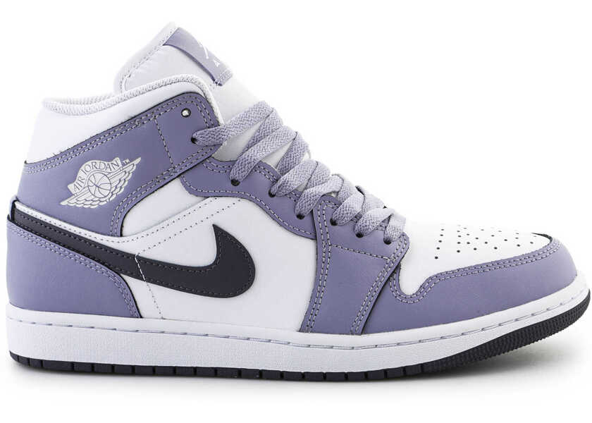 Sneakers Nike Air Jordan 1 MID White/Dark Blue Grey Blanc/Bleu Gris Fonce White/Purple Barbati (BM 18755161) 6