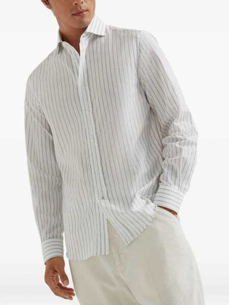 Camasi casual Brunello Cucinelli Striped Shirt NAVY Barbati (BM 18755191) 3