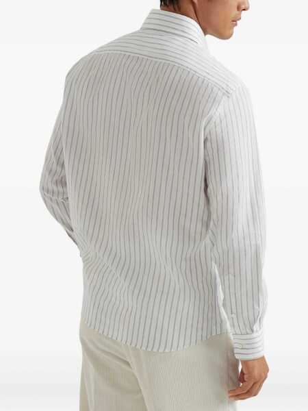 Camasi casual Brunello Cucinelli Striped Shirt NAVY Barbati (BM 18755191) 4