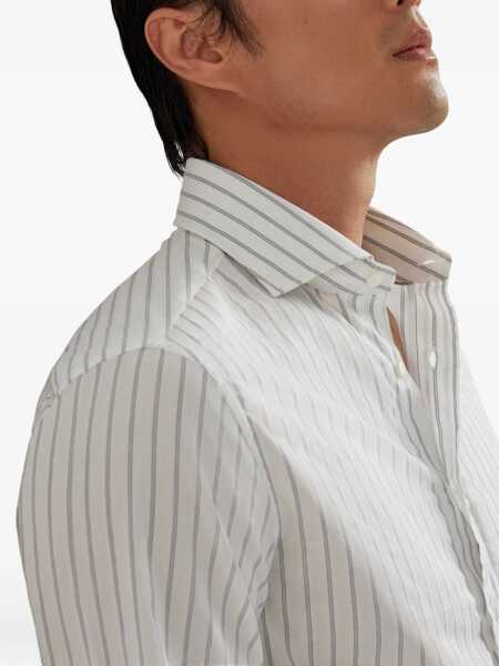 Camasi casual Brunello Cucinelli Striped Shirt NAVY Barbati (BM 18755191) 5