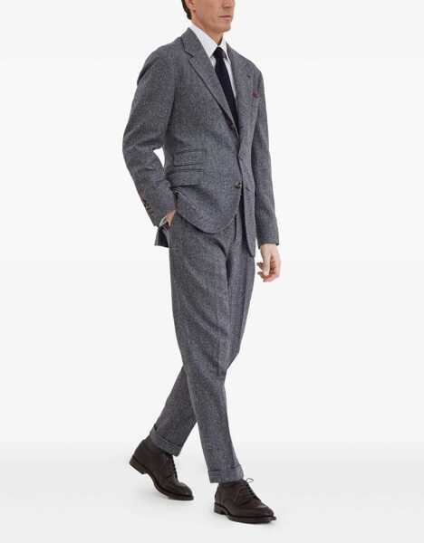 Sacouri Brunello Cucinelli Herringbone Blazer NAVY Barbati (BM 18755287) 2