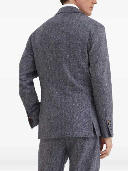 Sacouri Brunello Cucinelli Herringbone Blazer NAVY Barbati (BM 18755287) 4