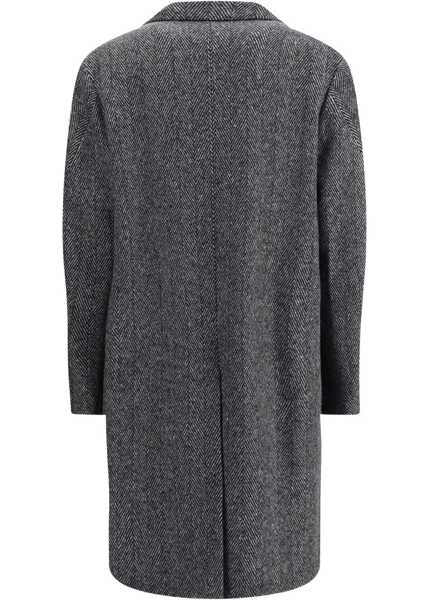 Paltoane Givenchy Herringbone Coat BLACK/WHITE Barbati (BM 18755302) 2