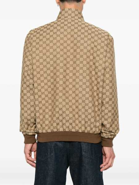 Jachete Gucci GG Supreme Jacket CAMEL/EBONY Barbati (BM 18755308) 4