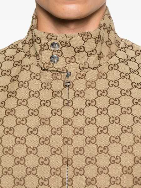Jachete Gucci GG Supreme Jacket CAMEL/EBONY Barbati (BM 18755308) 5