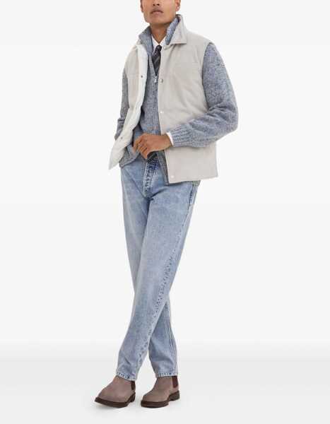 Geci de piele Brunello Cucinelli Padded leather Vest GHIACCIO Barbati (BM 18755311) 2