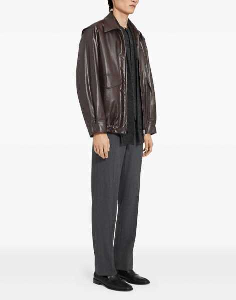 Geci de piele MM6 Maison Margiela Leather Jacket BROWN Barbati (BM 18755353) 3