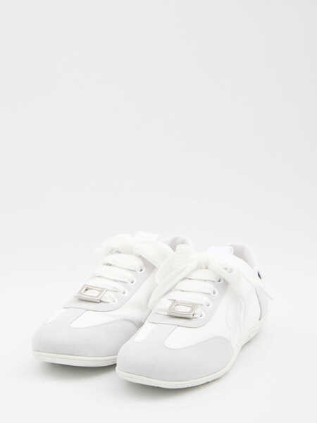 Sneakers Roger Vivier Viv Low Sneakers In Suede WHITE Femei (BM 18755455) 2