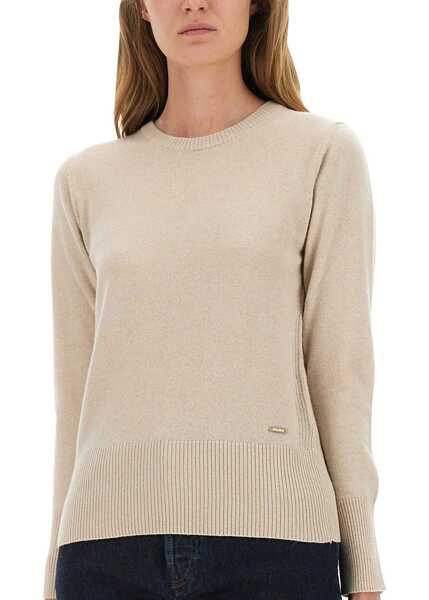 Pulovere casual Woolrich Wool Jersey. BEIGE Femei (BM 18755494) 4