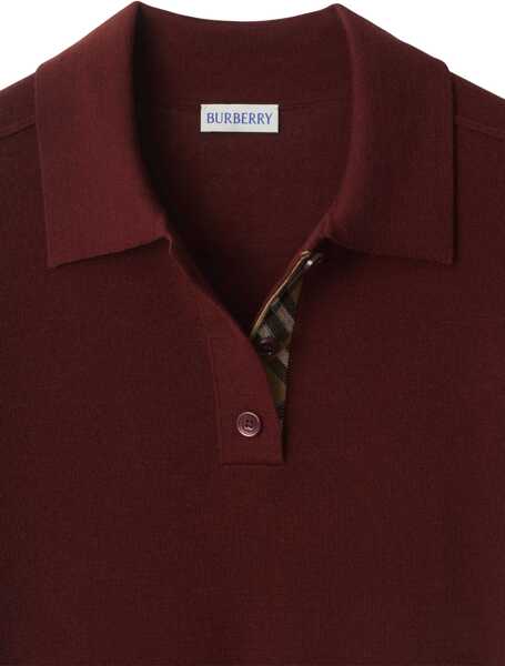 Bluze Burberry Wool Polo. BORDEAUX Femei (BM 18755527) 2