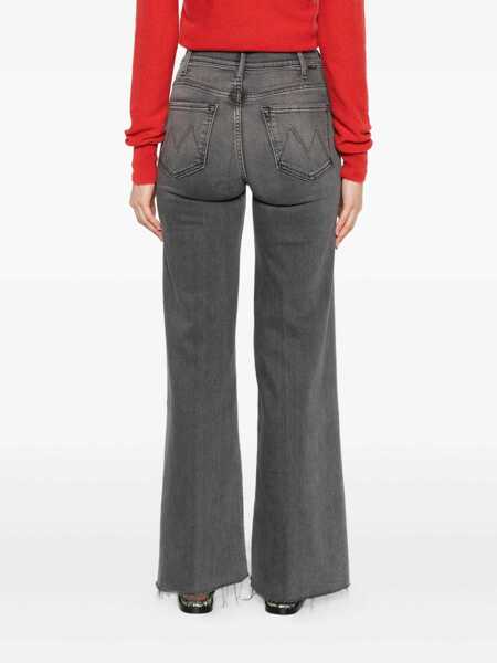 Blugi MOTHER Grey Five-Pocket Flared Jeans In Cotton Denim Woman GREY Femei (BM 18756267) 4