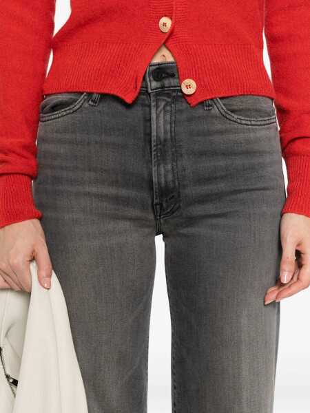 Blugi MOTHER Grey Five-Pocket Flared Jeans In Cotton Denim Woman GREY Femei (BM 18756267) 5