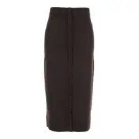 Fuste Button Detail Midi Skirt Femei