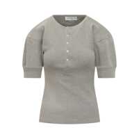 Pulovere Victoria Beckham Victoria Beckham Gray Cotton Sweater Femei