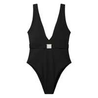 Costume de baie Belted Logo Swimsuit Femei