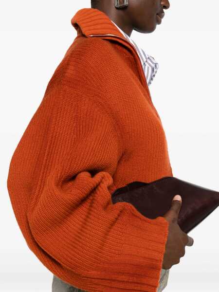 Pulovere THE ATTICO The Attico The Attic Cropped Zip Sweater ORANGE Femei (BM 18757140) 5