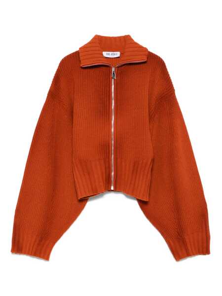 Pulovere THE ATTICO The Attico The Attic Cropped Zip Sweater ORANGE Femei (BM 18757140) 1