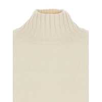 Imbracaminte Allude Dama - Topuri Allude Mockneck Cashmere Pull WHITE Femei (BM 18757254) - B-mall.ro