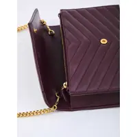 Portofele Saint Laurent Dama - Portofele Saint Laurent Envelope Cassandre Wallet With Chain Red Femei (BM 18757653) - B-mall.ro