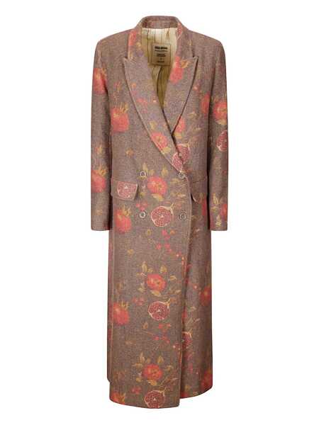 Paltoane UMA WANG Uma Wang Double-Breasted Coat With Pomegranate Print MULTICOLOUR Femei (BM 18758994) 1
