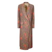 Paltoane Uma Wang Double-Breasted Coat With Pomegranate Print Femei