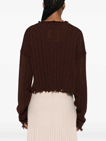 Pulovere UMA WANG Uma Wang Cashmere Sweater With Fringed Hem Beige Femei (BM 18759012) 4