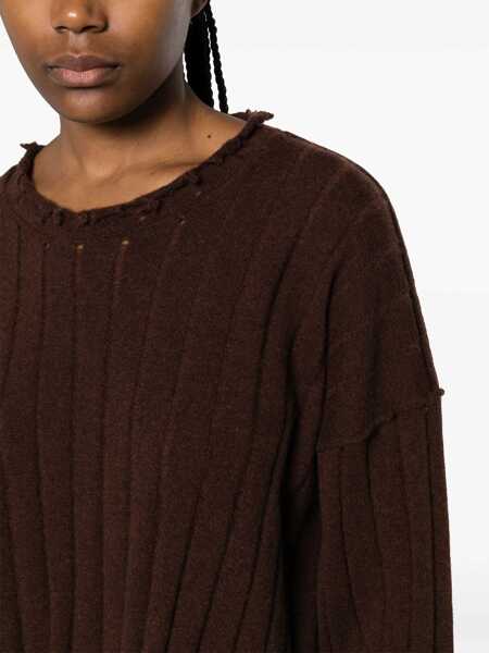 Pulovere UMA WANG Uma Wang Cashmere Sweater With Fringed Hem Beige Femei (BM 18759012) 5