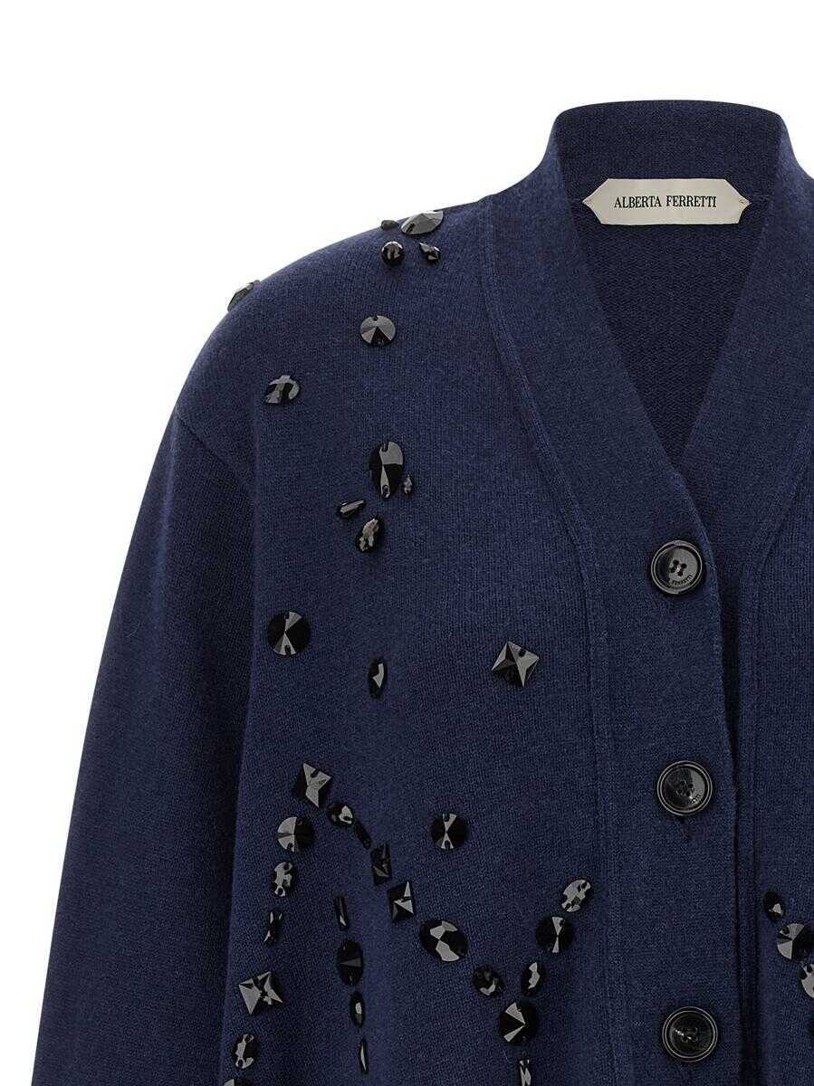 Cardigane Alberta Ferretti Alberta Ferretti Embroidery Cardigan BLUE Femei (BM 18759135) 3
