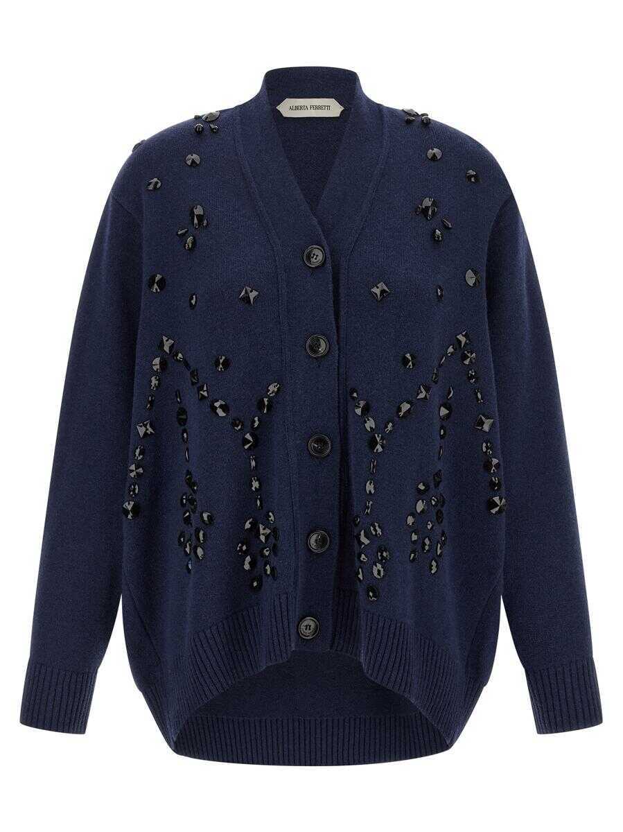 Cardigane Alberta Ferretti Alberta Ferretti Embroidery Cardigan BLUE Femei (BM 18759135) 1