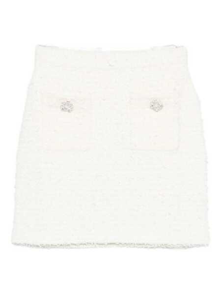 Fuste Self-Portrait Self-Portrait Self-Portrait Boucl Miniskirt WHITE Femei (BM 18759513) 1