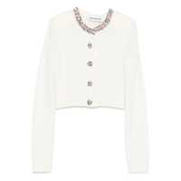 Cardigane Self-Portrait Self-Portrait Ivory Crop Cardigan Femei