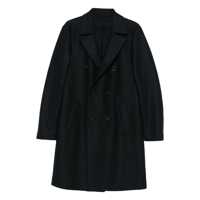 Paltoane Harris Wharf London Oversize Long Coat Double-Breasted In Blue Wool Barbati