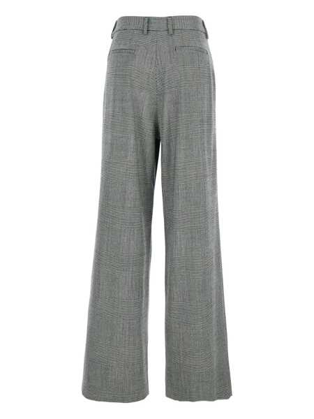 Pantaloni casual PT TORINO Grey Trousers With All-Over Striped Pattern In Wool Woman GREY Femei (BM 18760260) 2