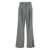 PT TORINO Grey Trousers With All-Over Striped Pattern In Wool Woman GREY