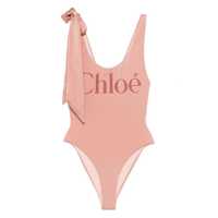 Costume de baie Chloé One-Piece Logo Swimsuit Femei