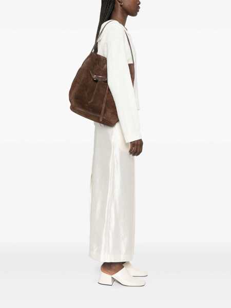 Genti de umar Liffner Belted Bucket Brown Shoulder Bag With Belt On The Front In Suede Woman BROWN Femei (BM 18760563) 2