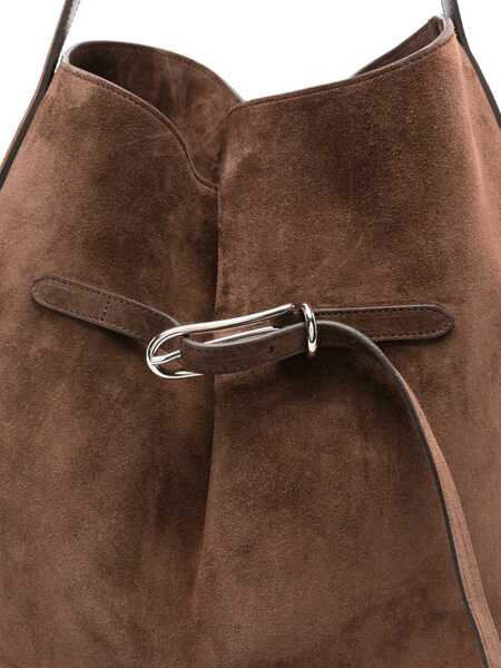 Genti de umar Liffner Belted Bucket Brown Shoulder Bag With Belt On The Front In Suede Woman BROWN Femei (BM 18760563) 4