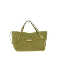 Genti de mana 'Petite Penne' Green Handbag With Side Pocket In Leather Woman Femei