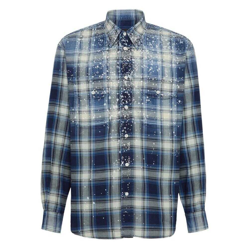 Camasi DSQUARED2 DSQUARED2 Shirts BLUE Barbati (BM 18760692) 1