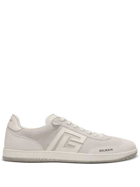 Sneakers Balmain Balmain Swan Sneakers In Suede And Smooth Calfskin WHITE Barbati (BM 18761244) 1