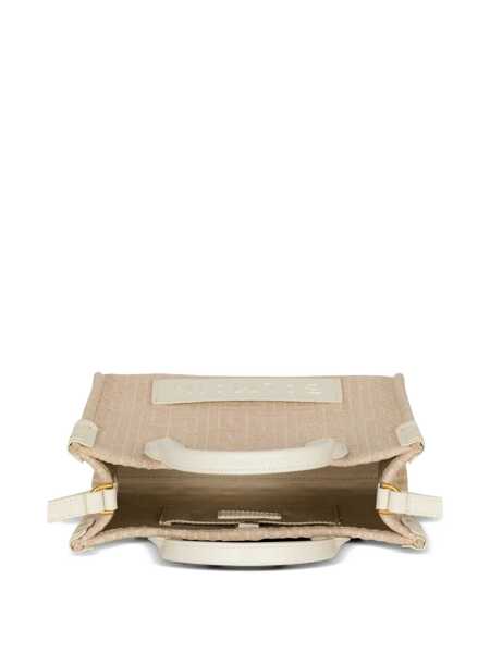 Genti de mana Balmain Balmain B-Army Small Jacquard Canvas Tote Beige Femei (BM 18761403) 4