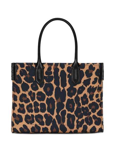 Genti de mana Balmain Balmain B-Army 36 Canvas Tote Bag With Leopard Print Multicolor Femei (BM 18761406) 4