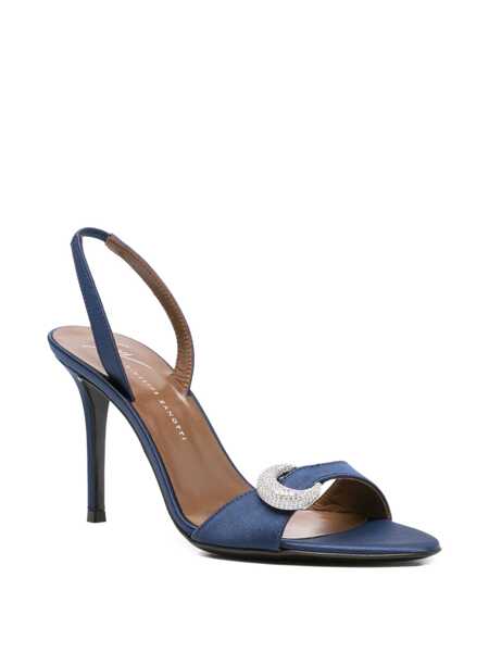 Pantofi cu toc Giuseppe Zanotti Giuseppe Zanotti Clandestino Satin Heel Sandals BLUE Femei (BM 18761994) 2